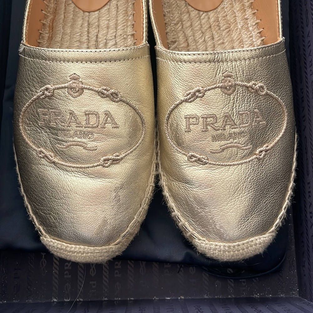 Prada Calzature Donna Logo Espadrilles 38